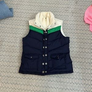 Old navy retro preppy puffer vest small ski